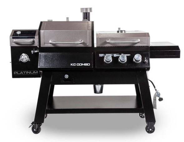 Pit Boss Platinum KC Combo, Wifi And Bluetooth Wood Pellet And Gas Grill