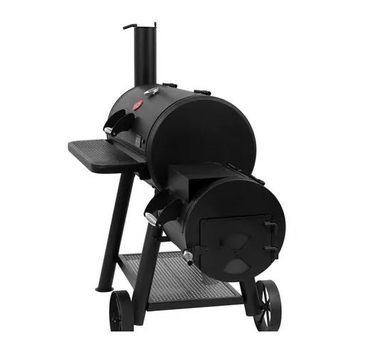 Char-Griller Grand Champ Charcoal Grill and Offset Smoker in Black