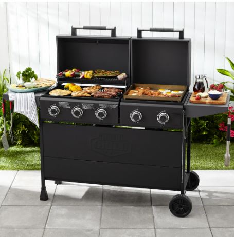 Expert Grill Combo 5-Burner Propane Gas Grill & Independent Griddle