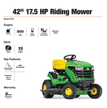 John Deere S100 42 in. 17.5 HP Gas Hydrostatic Riding Lawn Tractor