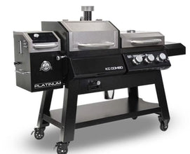 Pit Boss Platinum KC Combo, Wifi And Bluetooth Wood Pellet And Gas Grill