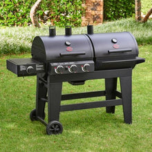 Char-Griller Double Play 1,260 sq., in. 3-Burner Gas and Charcoal Grill in Black