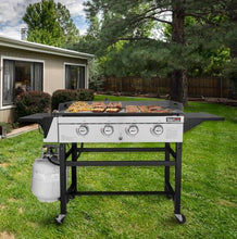 Royal Gourmet 4-Burner Propane Gas Grill Griddle for Outdoor Cooking in Black
