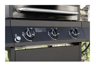 Nexgrill 3-Burner Propane Gas Grill in Black with Side Burner