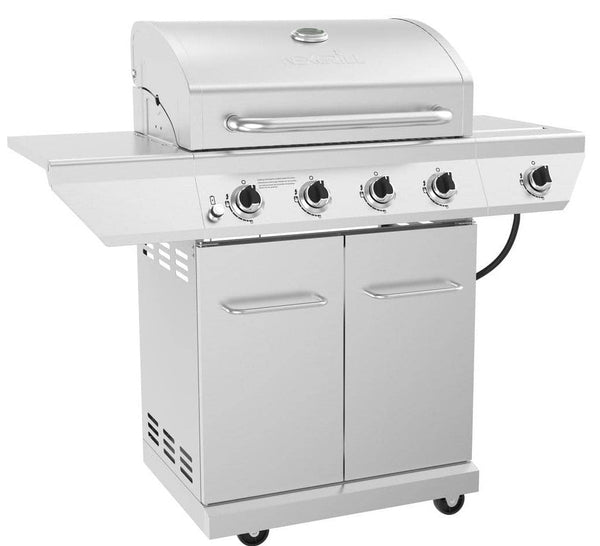 Nexgrill 4-Burner Propane Gas Grill in Stainless Steel with Side Burner