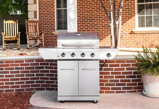 Nexgrill 4-Burner Propane Gas Grill in Stainless Steel with Side Burner