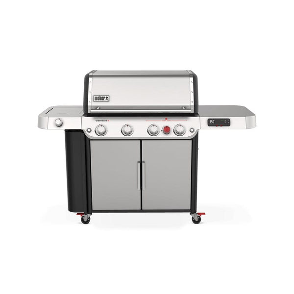 Weber Genesis SPX-435 4-Burner Propane Smart Gas Grill in Stainless Steel with Side Burner